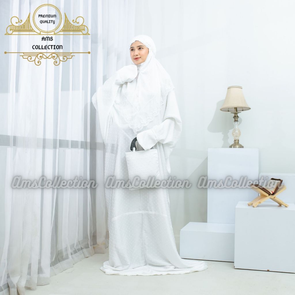 Mukena Terusan Dewasa Armani Silk Uragiri