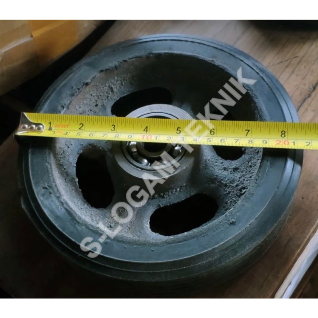 Roda Karet HEAVY DUTY Gerobak 8" Bearing Baja Troli Klaher Gledekan 300 kg 500 kg Free Klaher Laker