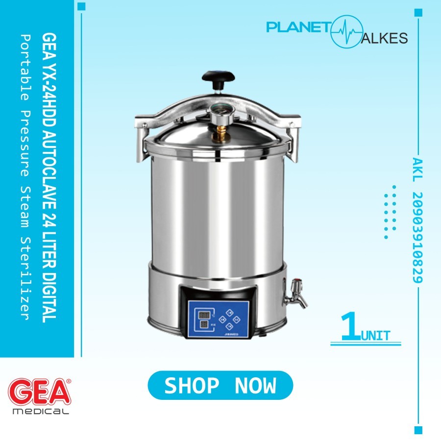 Autoclave Digital 24 Liter GEA YX-24HDD / GEA YX-18HDD Autoclave Digital 18 Liter Pressure Steam Ste