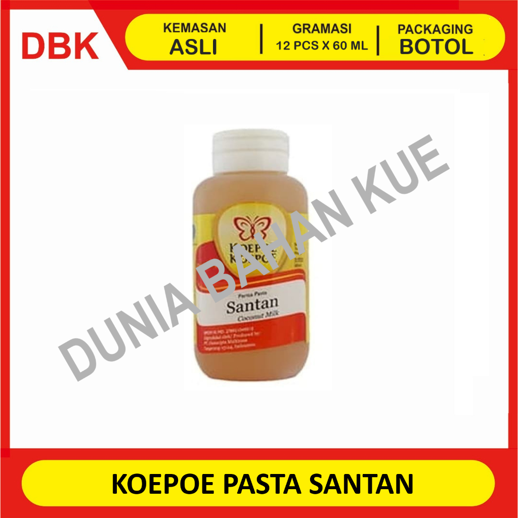 

KOEPOE KUPU PASTA PERISA SANTAN 60 ML - 1 LUSIN 12 PCS / PASTA PERISA SANTAN