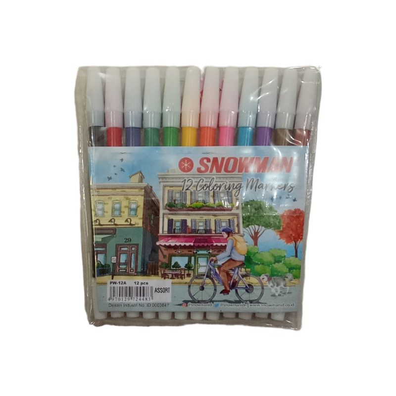 

♥️ pelangiatk ♥️ spidol snowman PW-12 A | Spidol 12 warna | snowman spidol coloring markers