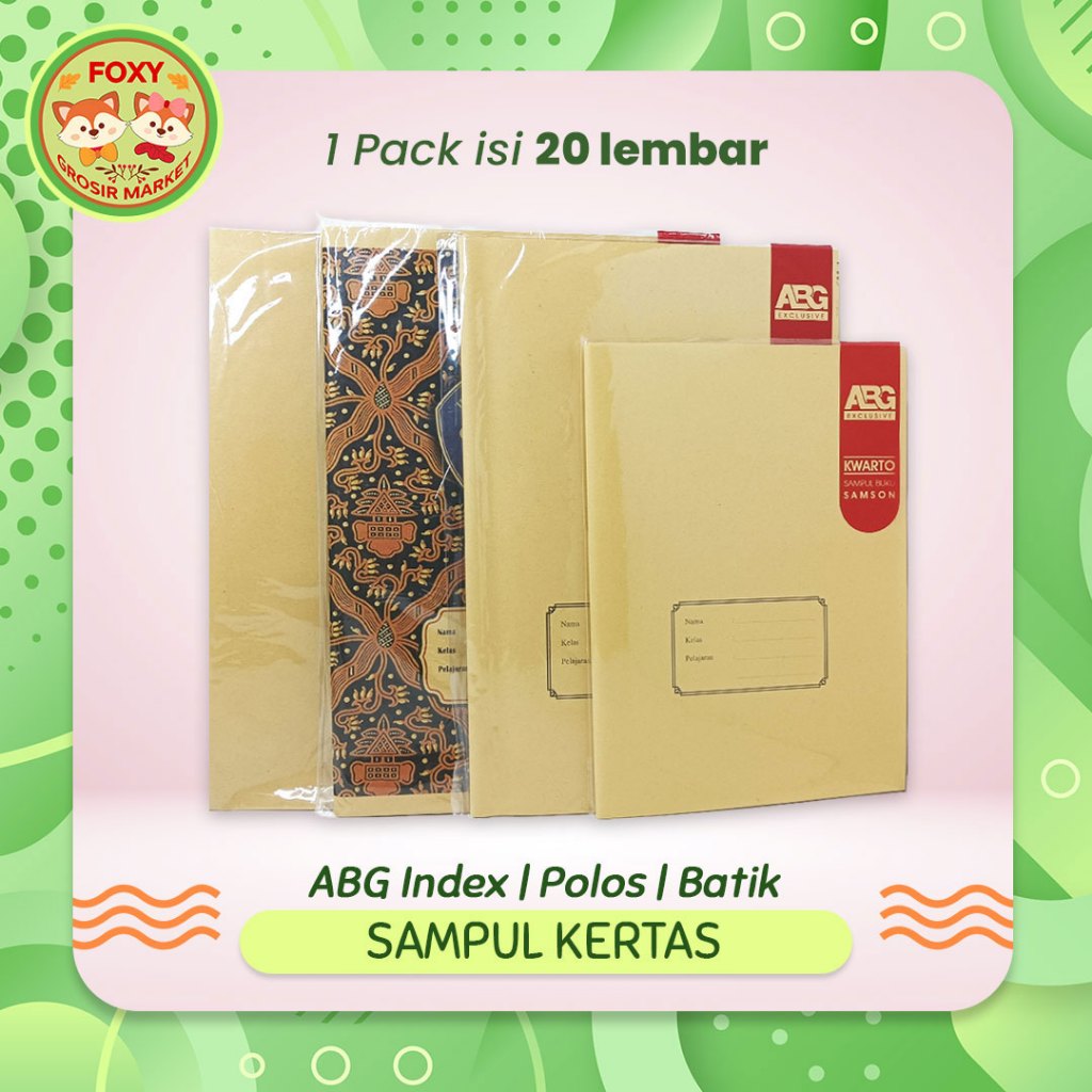 

ABG Sampul kertas isi 20 Lembar Ukuran Kwarto / Boxy Bigboss | Sampul Polos Batik Index | Sampul Cokelat / Sampul Buku Coklat