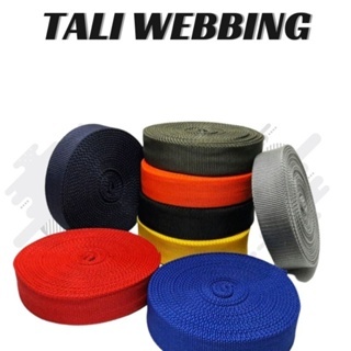 Tali Webing Tubular Tebal Webing Double Tali Hammock Diamater 2.5Cm Panjang 1 Meter