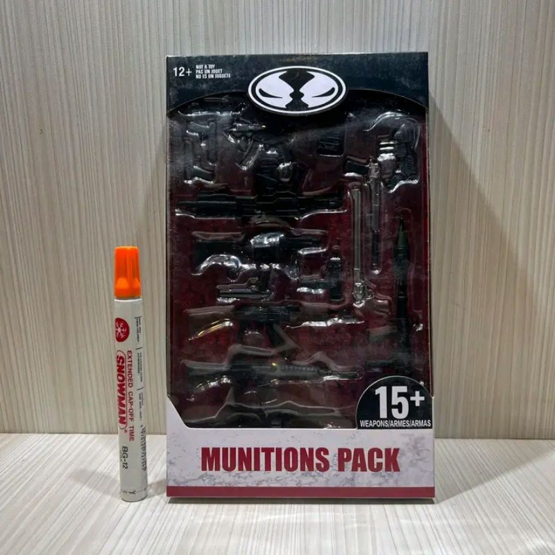 mainan action figureMcfarlane Military 15+ Weapons Munitions Packtinggi sekitar 7 inchartikulasi det