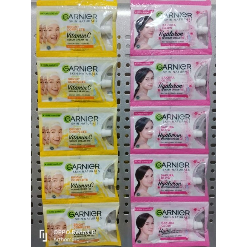 garnier cream renteng isi 12 sachet/cream pelembab garnier