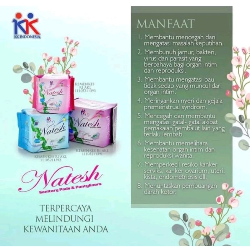 Pembalut Natesh Pantyliner DAY NIGHT 1PAKET MURAH