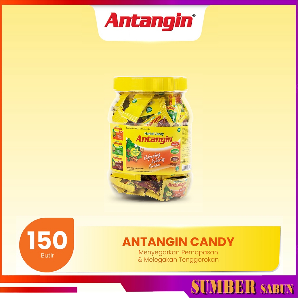 

Antangin Permen Herbal Toples 150 Butir Aneka Rasa - Pelega Tenggorokan - Antangin Candy 1 Toples 15