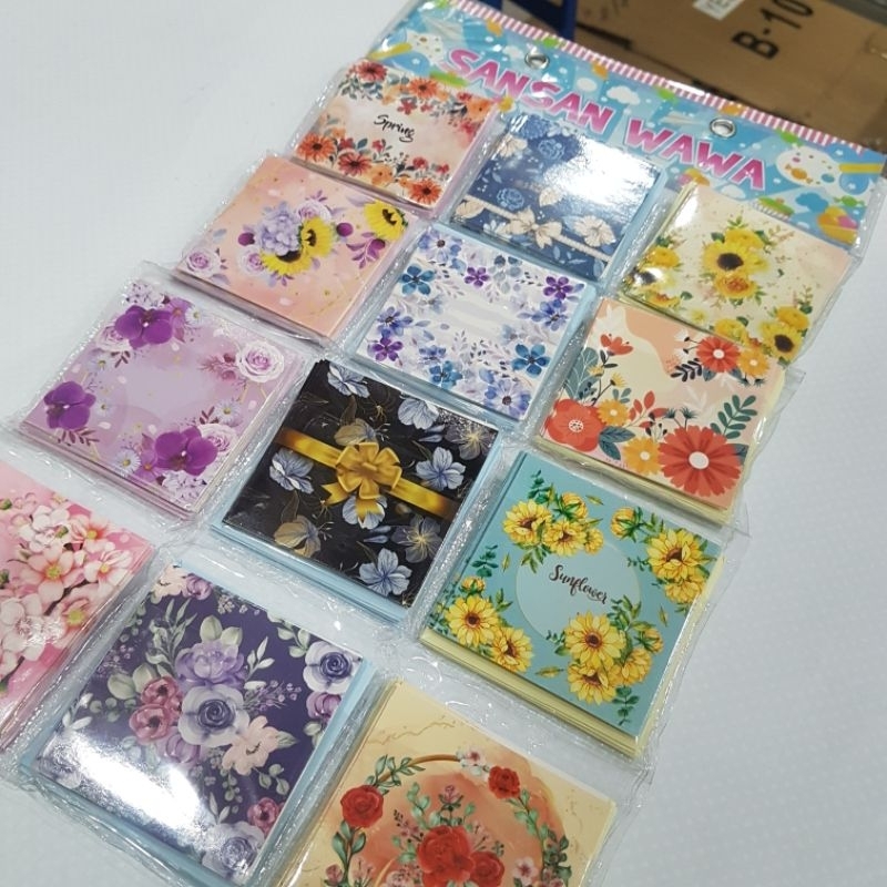 Kartu Ucapan Motif Bunga  Pernikahan Dewasa / Kartu Ucapan Bunga Kecil