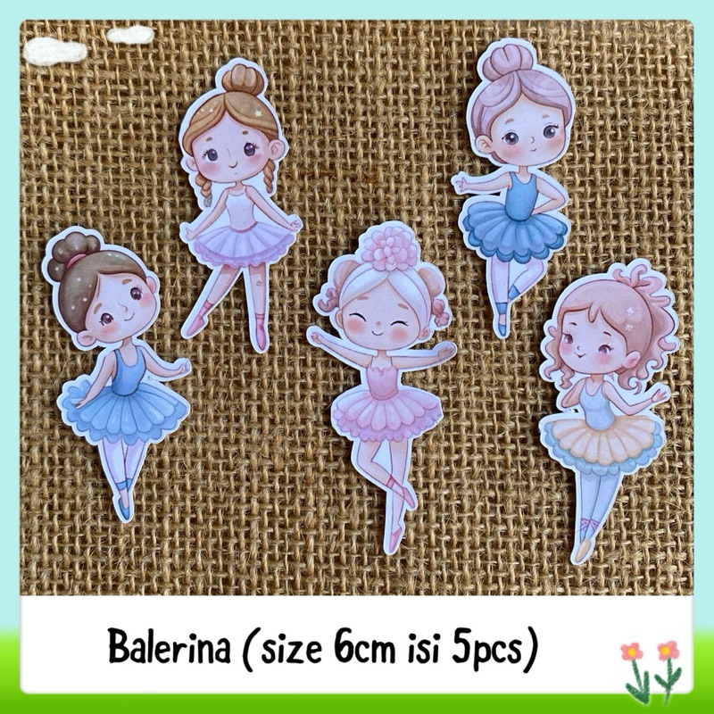 

5pcs sticker tempelan balet balerina