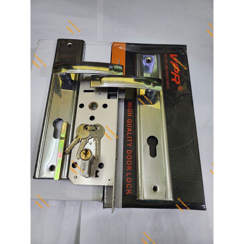 Kunci Pintu Besar Plat 1 SET Handle Gg Kunci Pintu 25 Cm Komplit