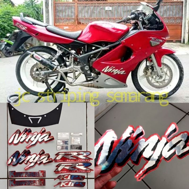 Striping Ninja RR 2009 body Merah Chrome