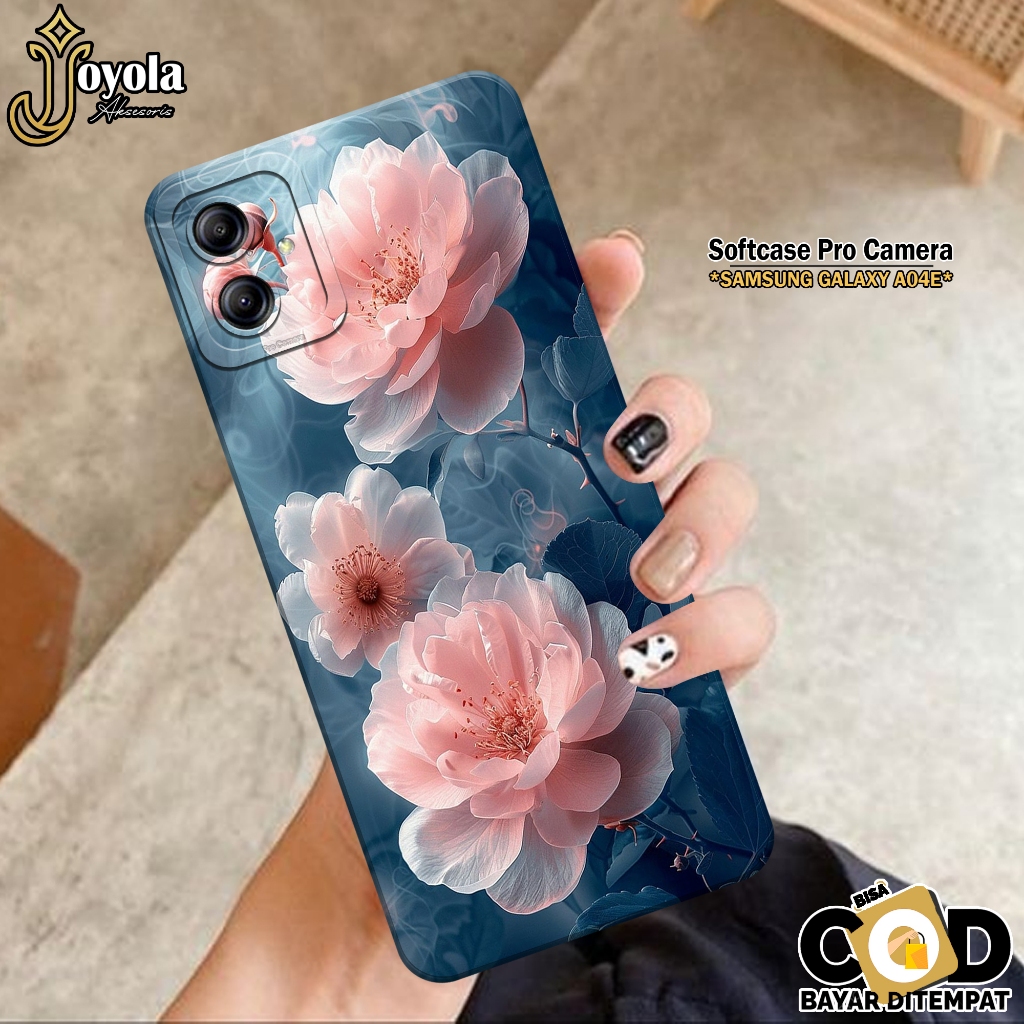 Case Samsung Galaxy A04E - JOYOLA - Case Bunga - Softcase Samsung Galaxy A04E - Pro Camera - Casing 