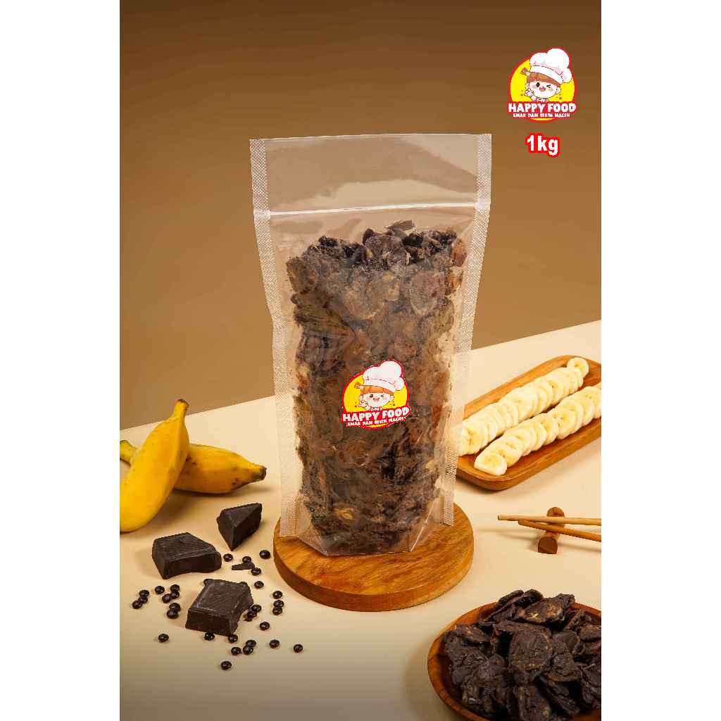 

Kripik Pisang Coklat Lumer Happy Food Renyah 1 kg