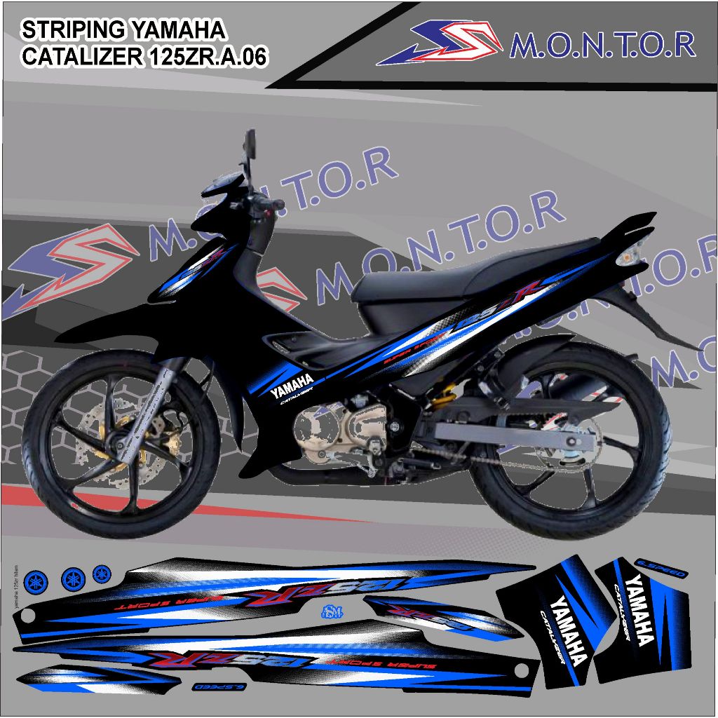 STRIPING STICKER YAMAHA 125ZR CATALIZER CUSTOM