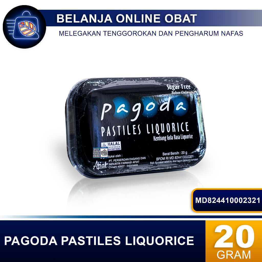 

PAGODA PASTILES LIQUORICE // Permen Pelega Tenggorokan