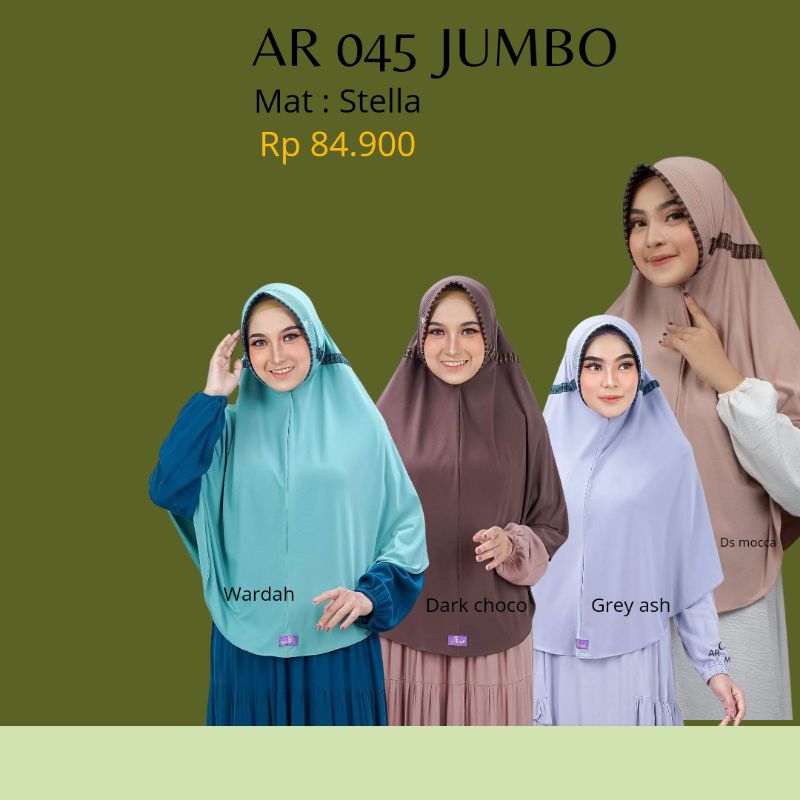 AR 045 JUMBO GARIS HIJAB ARRAFI ORI