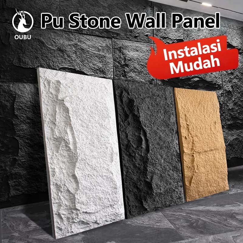 PU Stone Wall Panel 120cmx60cmx3cm WALLSTONE OUTDOOR DAN INDOOR PU STONE PANEL PU Stone Rock Panel P