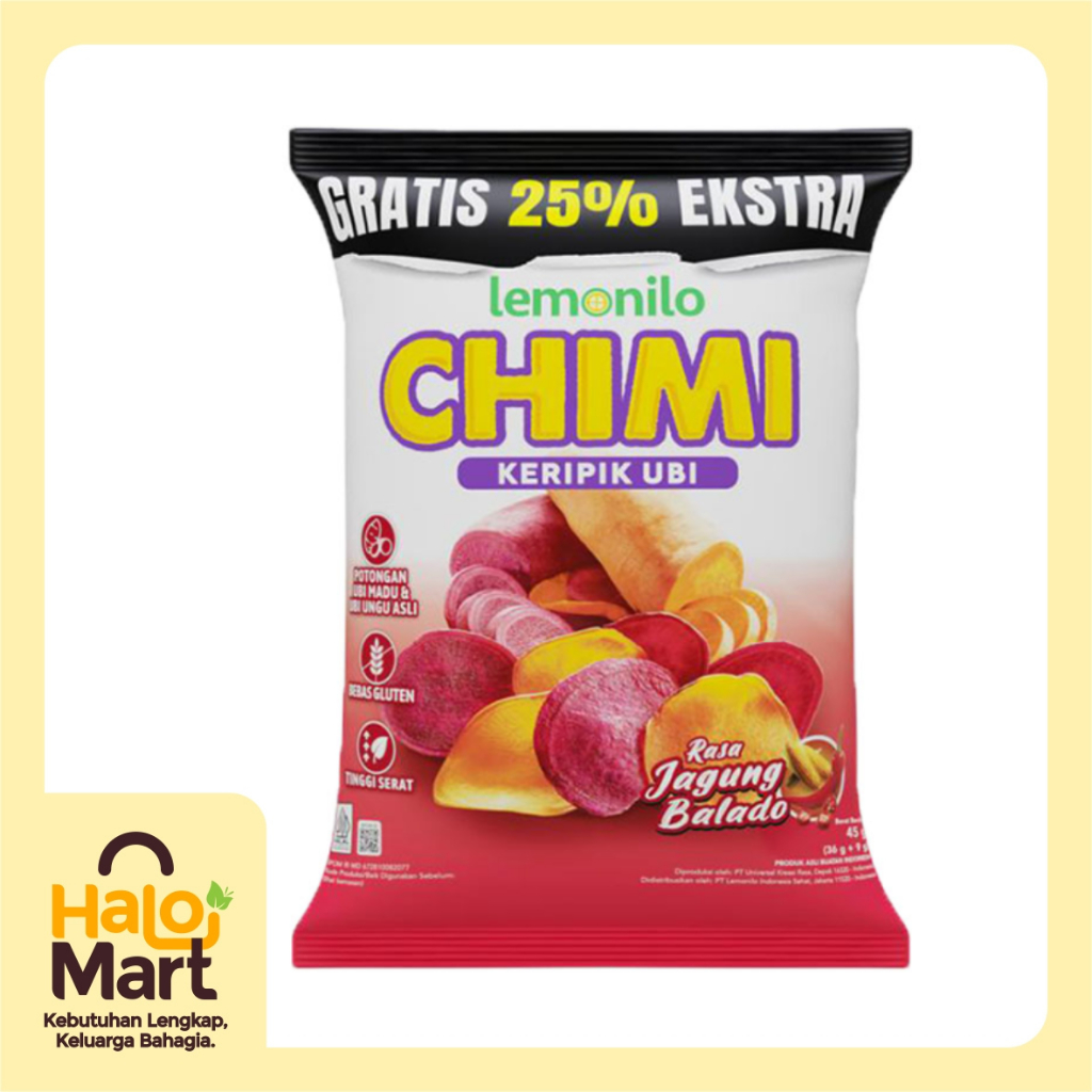 

LEMONILO CHIMI RIPIK UBI RASA JAGUNG BALADO 45 G