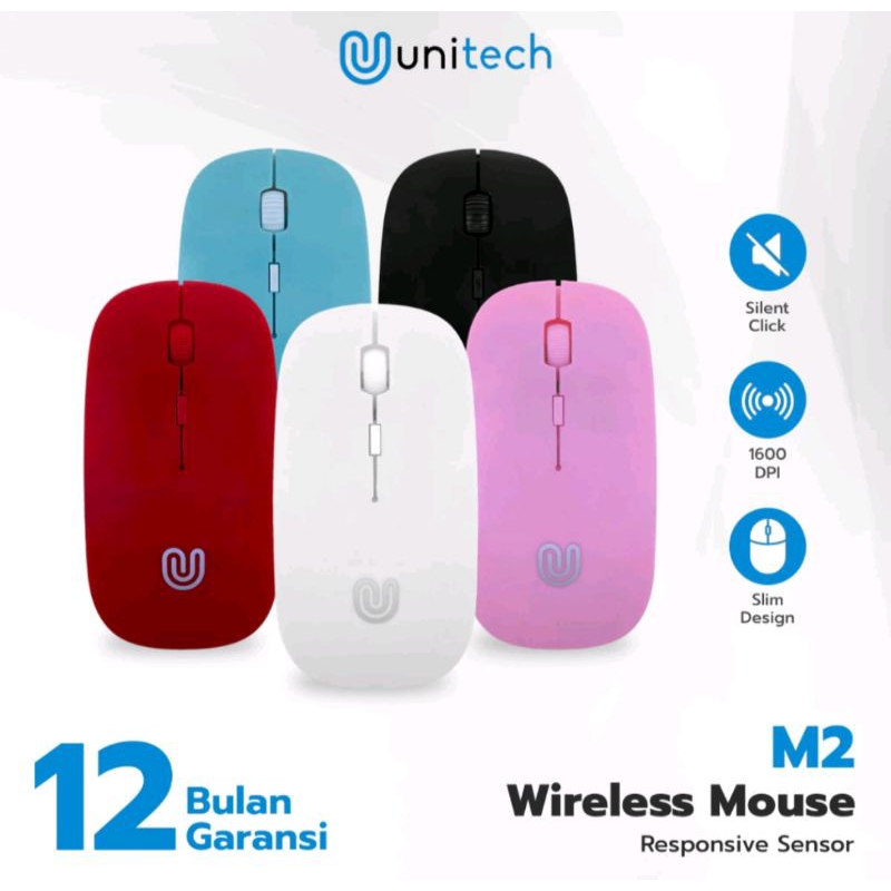 MOUSE WIRELESS UNITECH WIFI - MOUSE WIRELESS - WIRELESS MOUSE M2