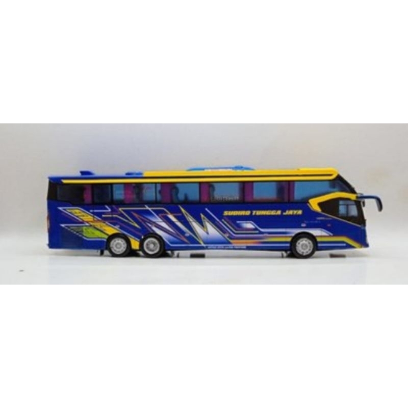 promo miniatur bus stj draka full lampu leed bus mainan anak viral