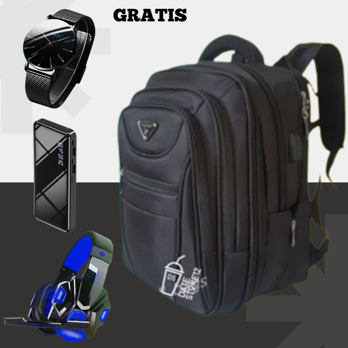 ( FREE 3 HADIAH GRATIS ) POLO MILANO 20 inch Ransel Kerja Tas sekolah Kunci Usb Port 0RIGINAL Tas Po