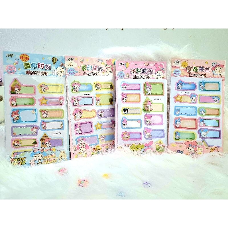 

Stiker Label Nama / Stiker Mata Pelajaran / Stiker Nama Lucu Sanrio