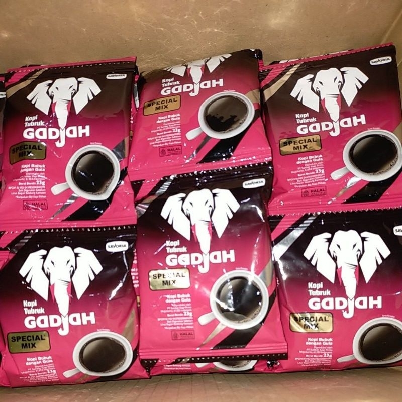 

PROMO Kopi Tubruk Gadjah Special Mix( GULA+KOPI)10 sachet x 23 gr