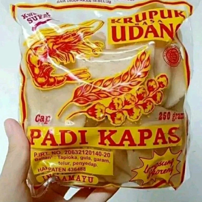 

Kerupuk Udang Mentah/Kerupuk Udang Padi Kapas 1 Pack Isi 250 Gram