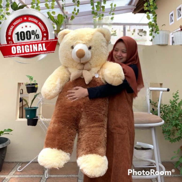 Boneka Beruang Teddy Bear Jumbo 1 Meter Murah Bahan Lembut Boneka Hadiah Boba KODE T9G7