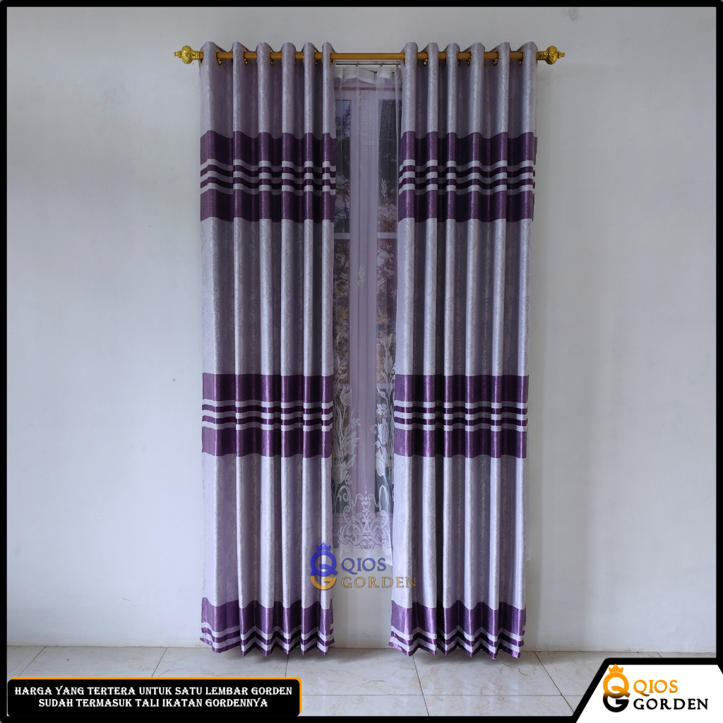 Gorden Jendela Panjang Bahan Blackout Import Model Smokring Tinggi 230 cm