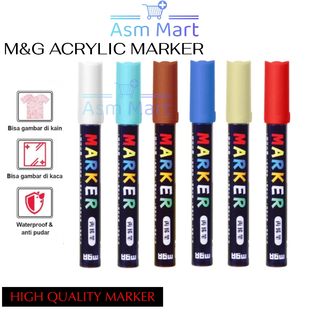 

ASM - ATK010 SPIDOL AKRILIK ACRYLIC MARKER MULTIFUNGSI / ACRYLIC MARKER PEN M&G / SPIDOL ACRYLIC / M&G ACRYLIC PEN / PAINT MARKER