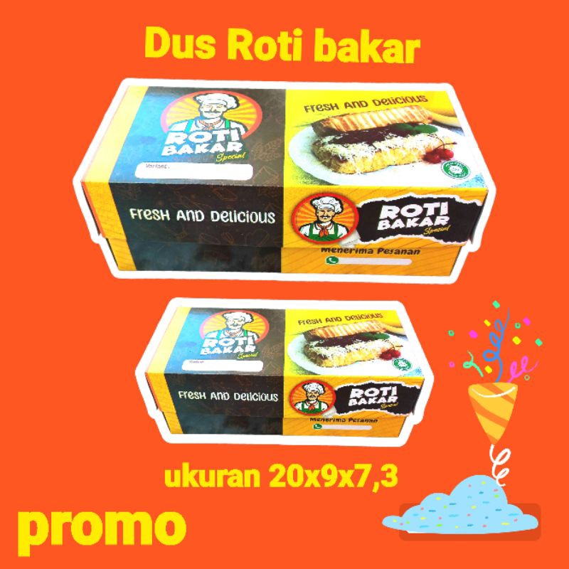 

(100pcs)Dus roti bskar/Kertas roti bakar 20x9x7,3