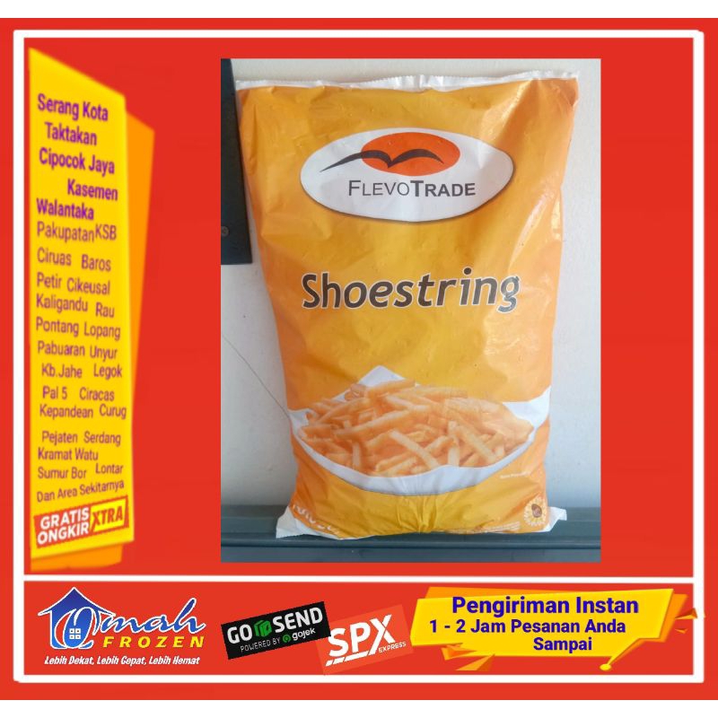 

Kentang Flevo Shoestring 1Kg, Kentang Beku, Frozen Serang
