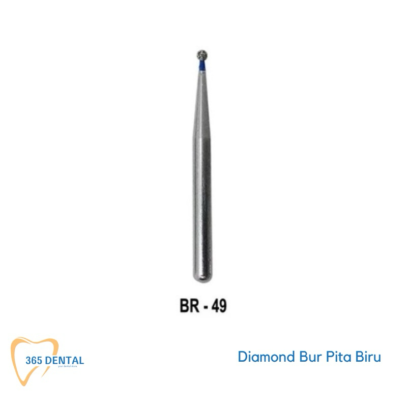 BR 49-Round Bur Pita Biru High Speed Diamond