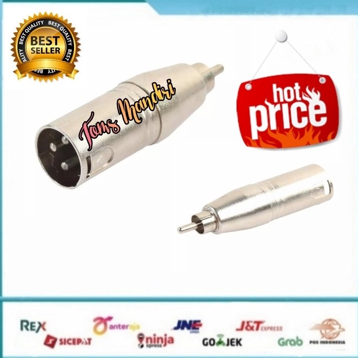 PRODUK TERBARU Adapter audio mic xlr male to rca male xlr cowok ke rca cowok