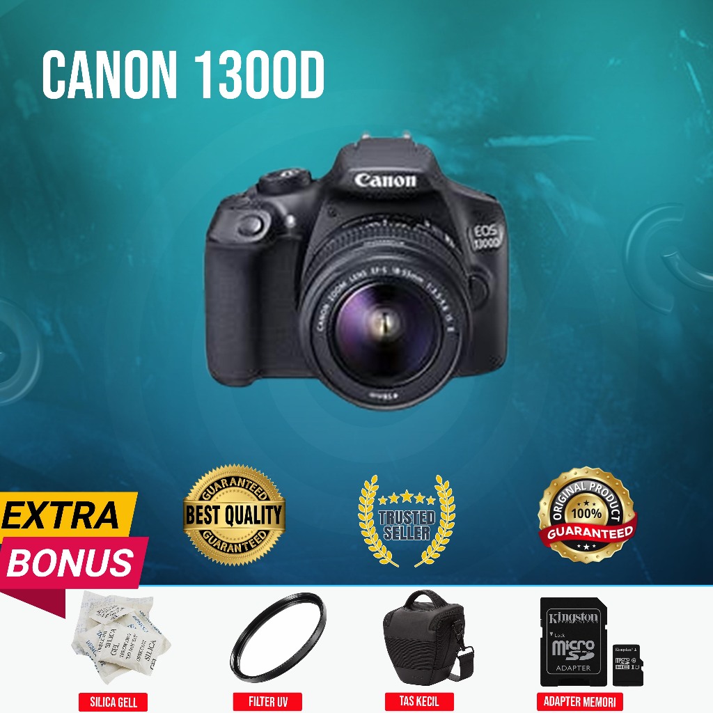 [GUBUK KAMERA] CANON 1300D KIT 18-55MM IS III ORIGINAL NORMAL MULUS MURAH (SECOND)