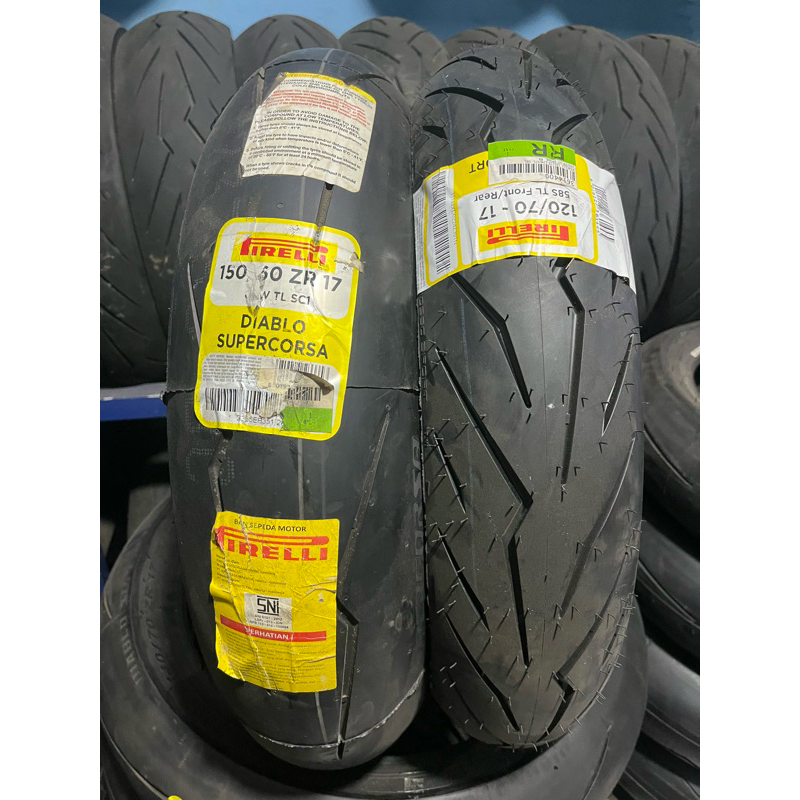 pirelli supercorsa 150/60 dan rosso sport 120/70-17