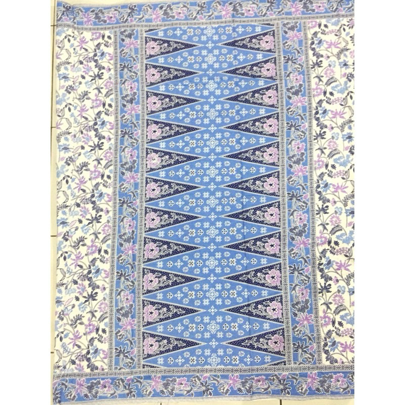 Kain Sarung Putih Salju motif Pucuk Rebung Betawi Jakarta / Bahan Kemeja Rok Batik Katun Halus