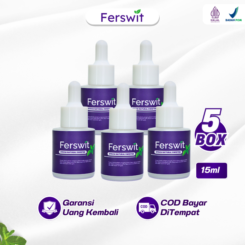 

Ferswit Stevia Natural Sweetener - Paket 5 Botol