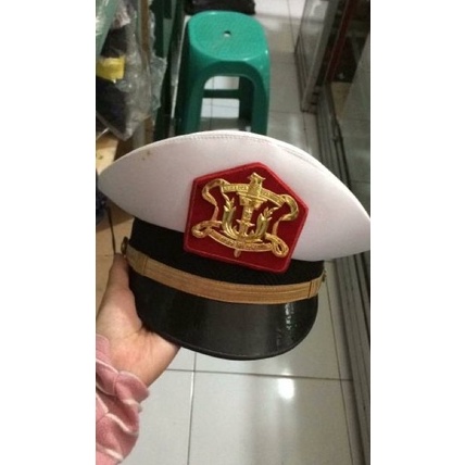 KODE K28G Topi Pet putih taruna  TOPI PET PDU TARUNA PDU TARUNA