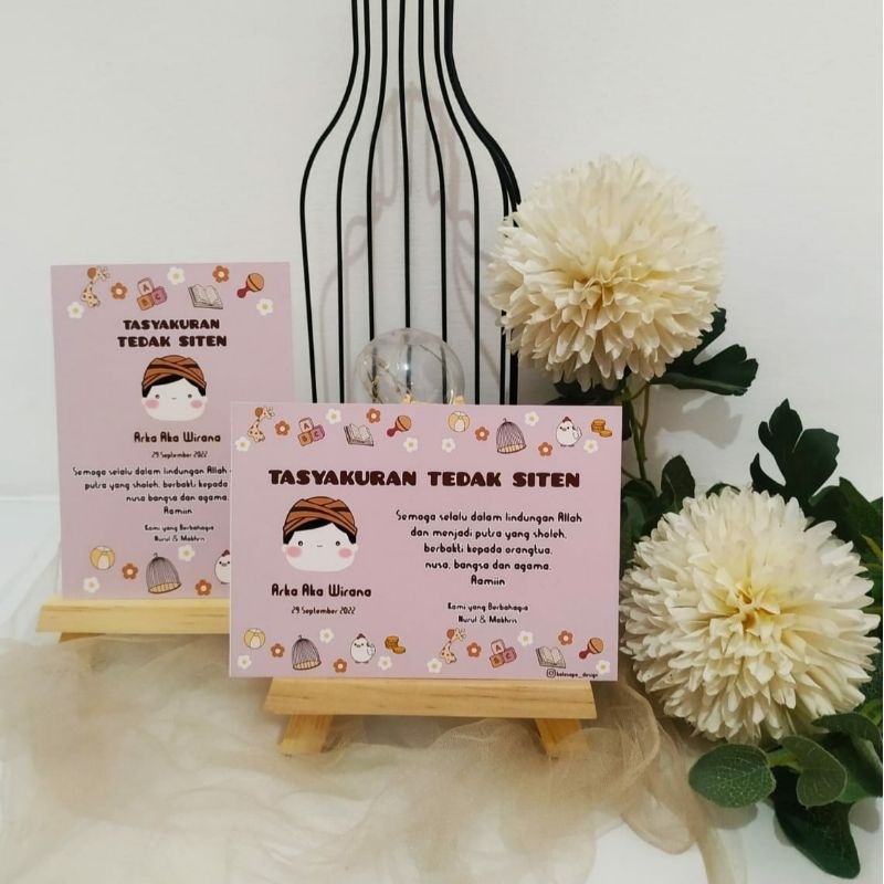 

Stiker Tedak Siten (BISA+FOTO)/Kartu Tedak Siten/Stiker Tasyakuran Bayi/Kartu Kelahiran