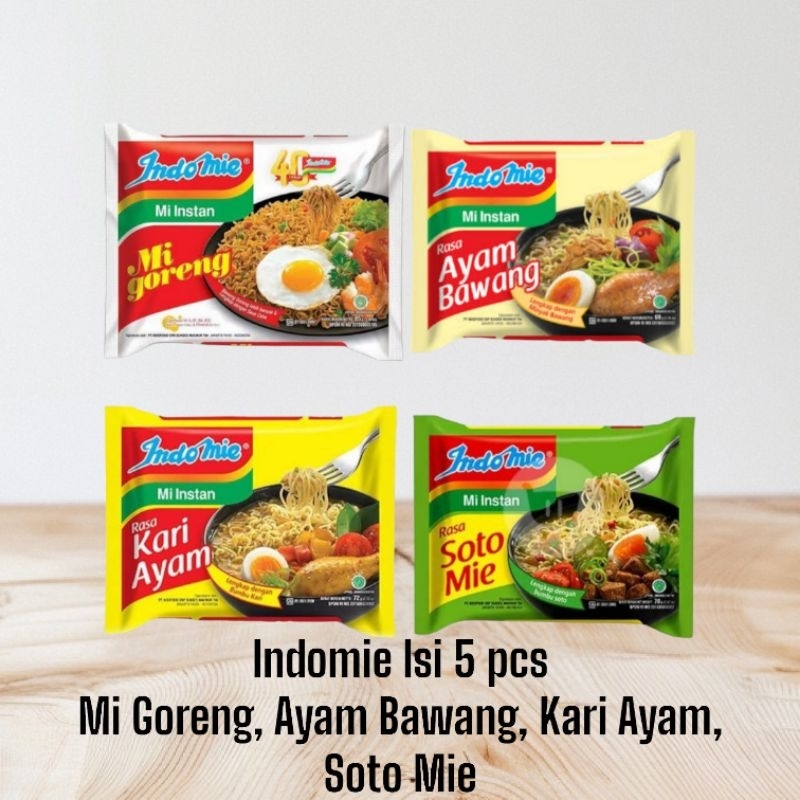 

INDOMIE GORENG, AYAM BAWANG, KARI AYAM, SOTO MI ISI 5 PCS