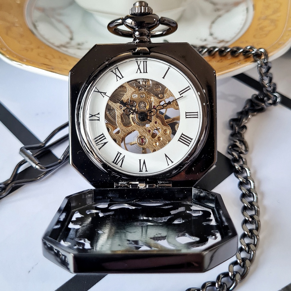 KODE Y65E POCKET WATCH Emperor Jam Saku Kantong Half Hunter Automatic Otomatis Mechanical Mekanik Hi