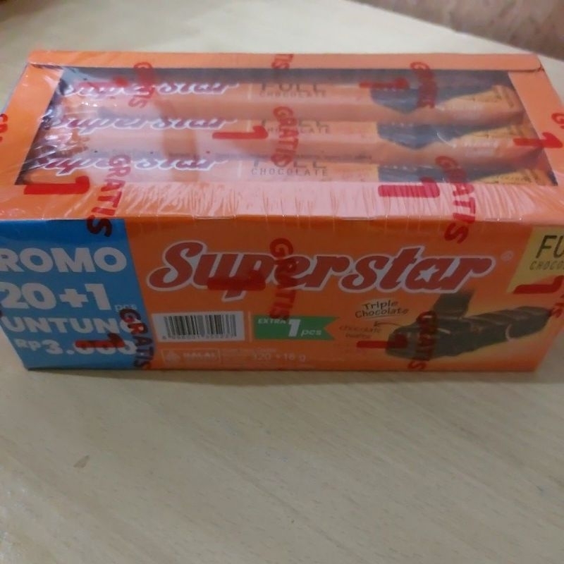 

superstar triple coklat new produk isi lebih banyak 1box isi 20pcs x 16gram...