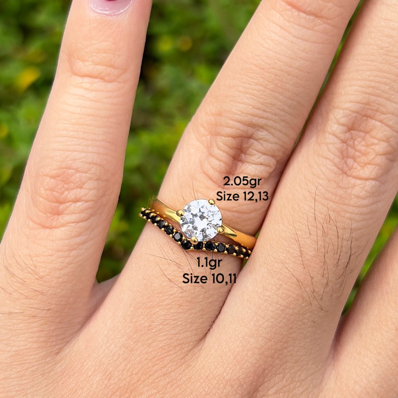 Cincin Emas Permata Solitaire Listring Emas Asli Kadar 700 Cincin Emas