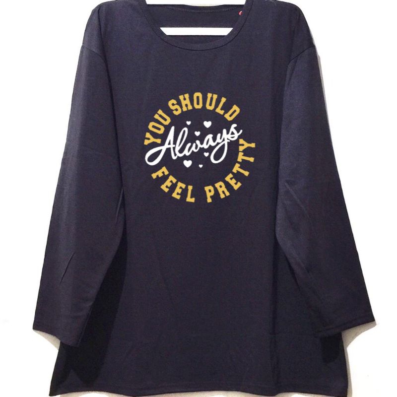 ( COD ) KAOS JUMBO LENGAN PANJANG XXXL LD 130 - XXXXL LD 140 / ALWAYS / KAOS JUMBO / OVERSIZE /