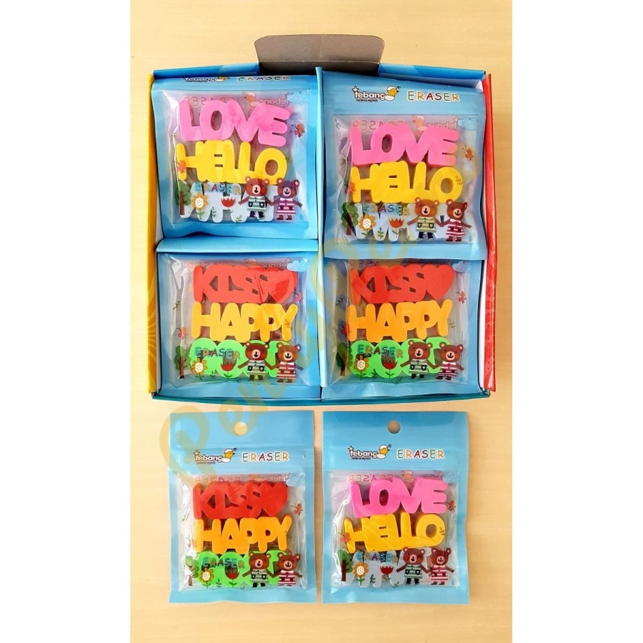 

Penghapus Pensil Model Huruf / Boneka (1 Pack isi 3 Pcs)