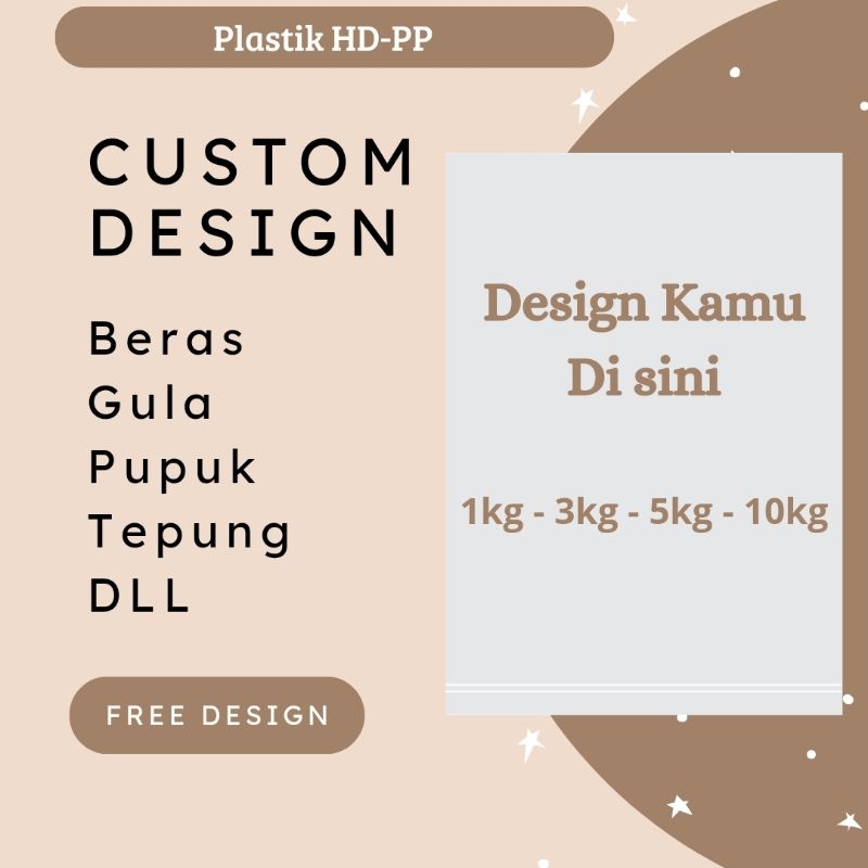 

CUSTOM SABLON PLASTIK BERAS , GULA DLL (500LEMBAR)