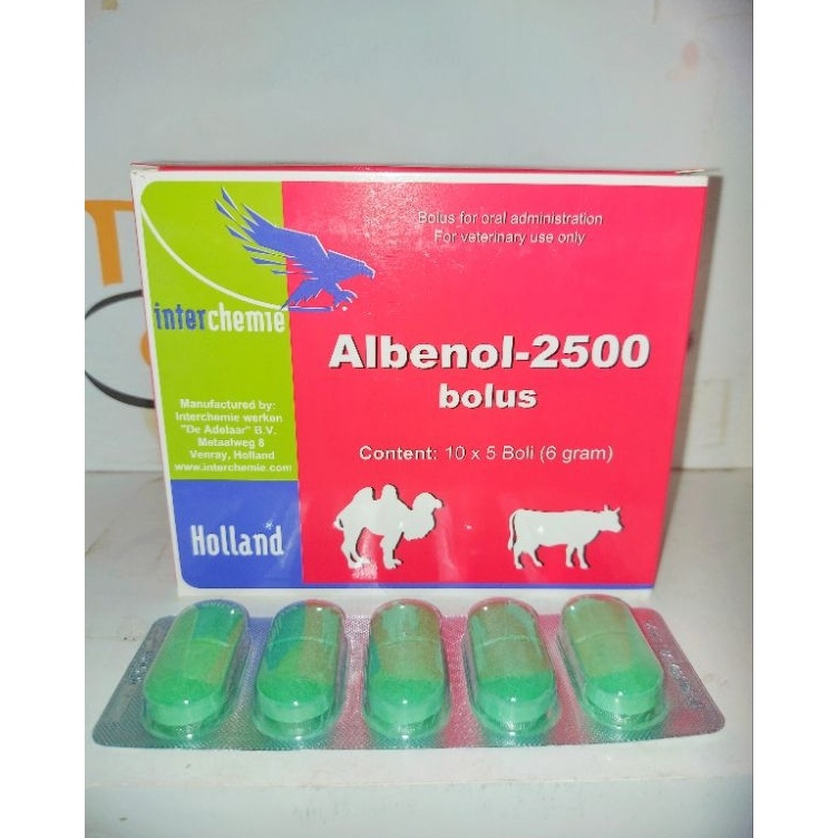 KODE Q32E ALBENOL 25  5 bolus  obat cacing sapi