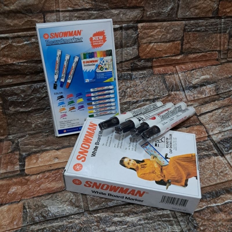 

SPIDOL WHITEBOARD/SPIDOL PAPAN TULIS SNOWMAN TINTA HITAM [ 1pcs ]